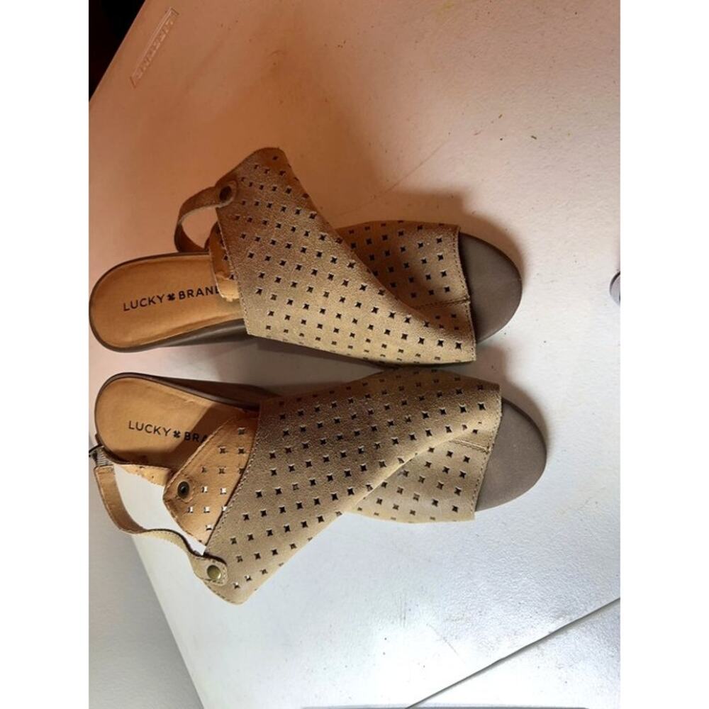 Lucky Brand Perforated Wedge Sandals